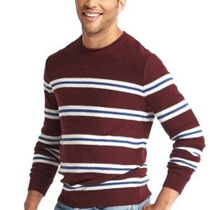 Gap Mens Merino Stripe Crew Knit Sweater